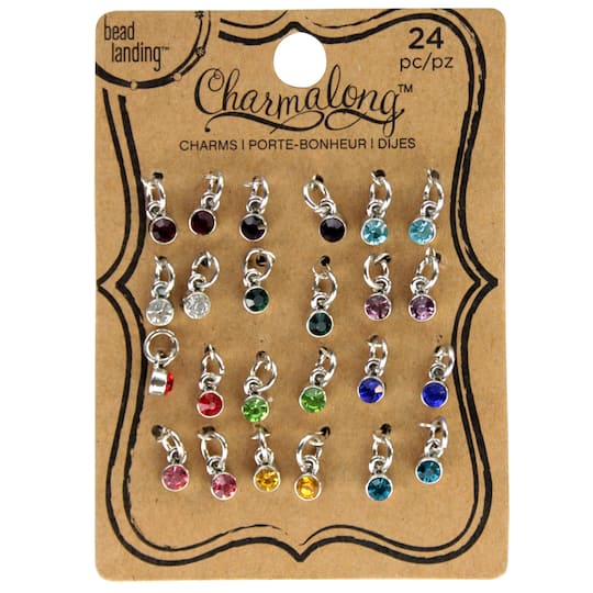 Bead Landing™ Charmalong™ 24 Mini Glass Charms